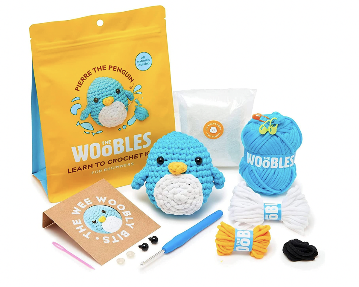 The Woobles - Pierre The Penguin Crochet Amigurumi Kit for Beginners