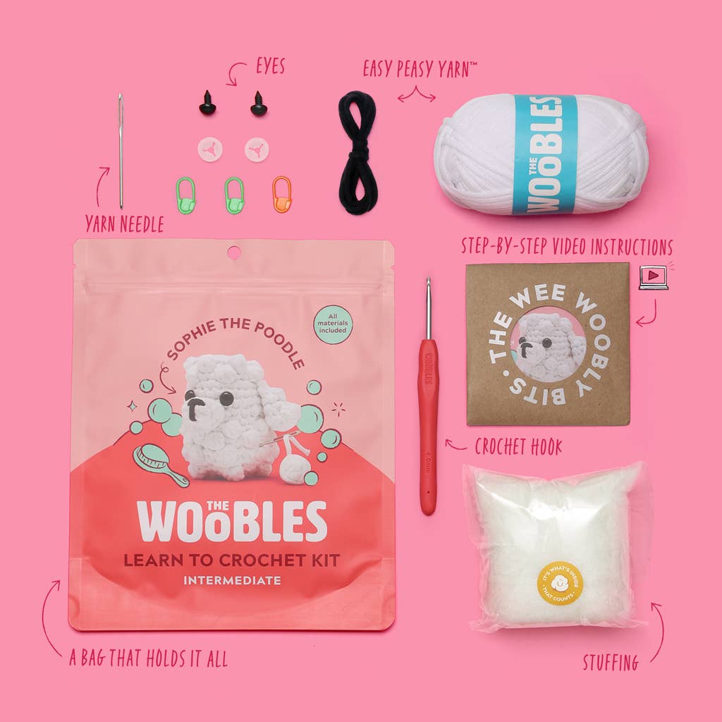 The Woobles - Sophie the Poodle Intermediate Crochet Kit