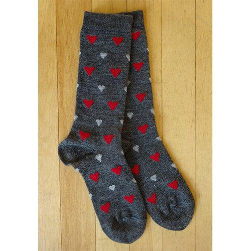 Red Maple Sportswear - Heart Socks - Alpaca/Bamboo