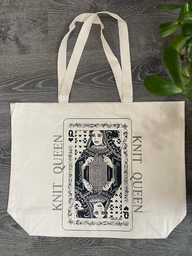Knit Queen Tote Bag