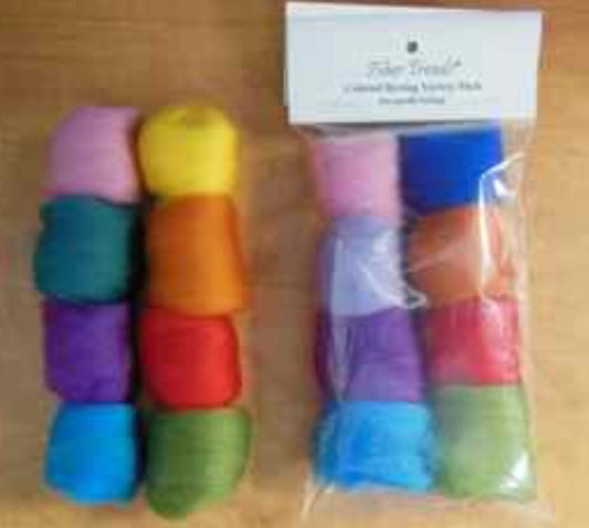 Fiber Trends - Packaged Wool Roving - Color Variety Pack