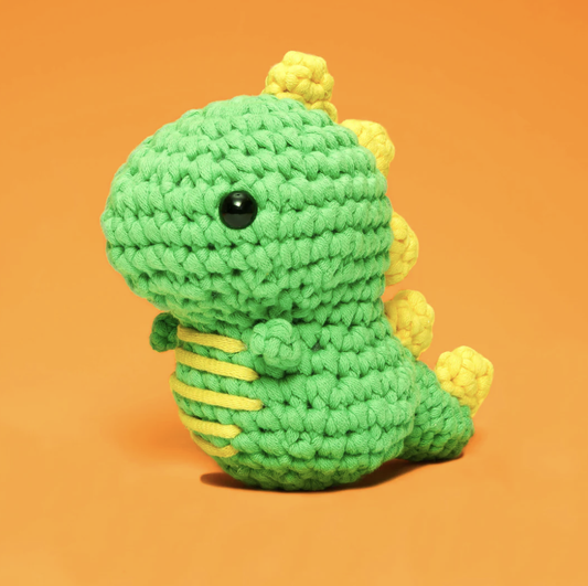 The Woobles - Fred The Dinosaur Crochet Amigurumi Kit for Beginners