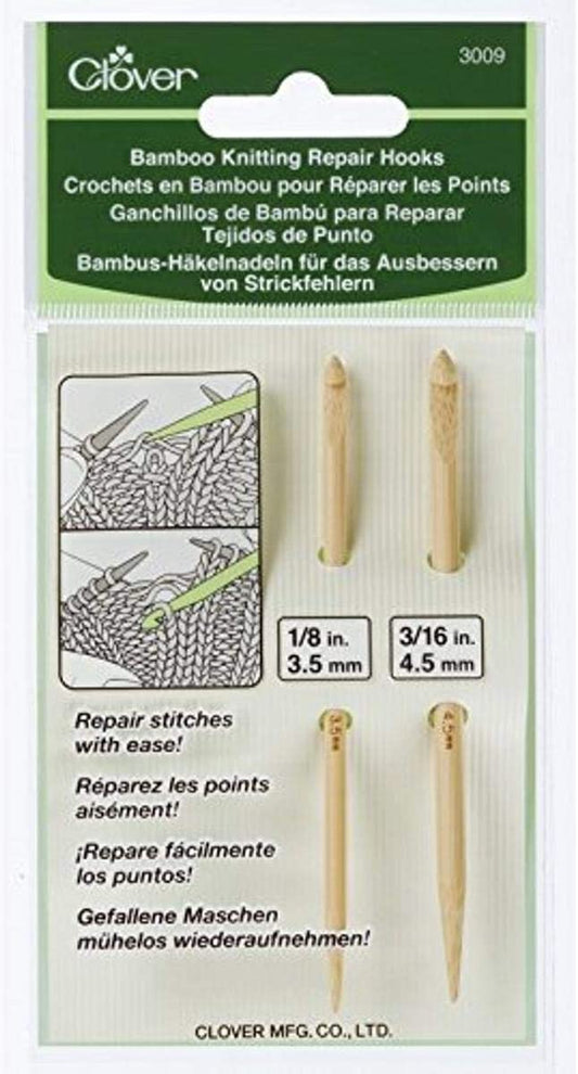 Clover - Bamboo Knitting Repair Hook