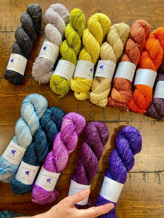 Periwinkle Sheep - Merino Flax Fingering